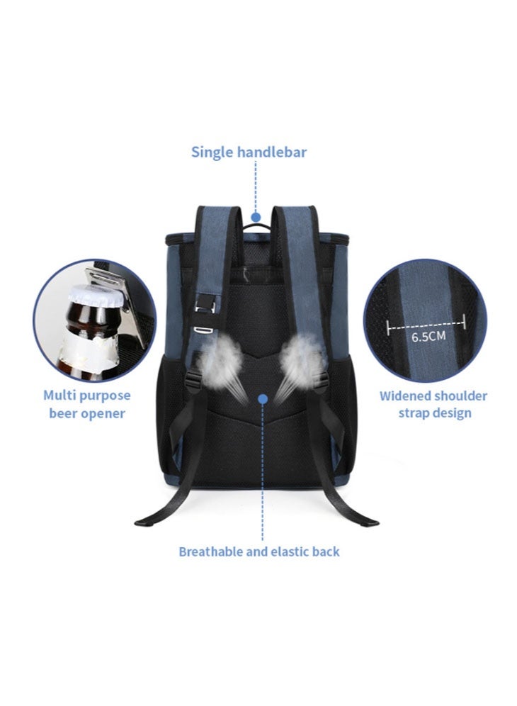 Simple style portable backpack outdoor camping picnic bag large capacity ice bag shoulder outdoor insulation bag - Image 3